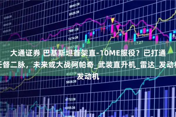 大通证券 巴基斯坦首架直-10ME服役?已打通任督二脉,未来或大战阿帕奇_武装直升机_雷达_发动机