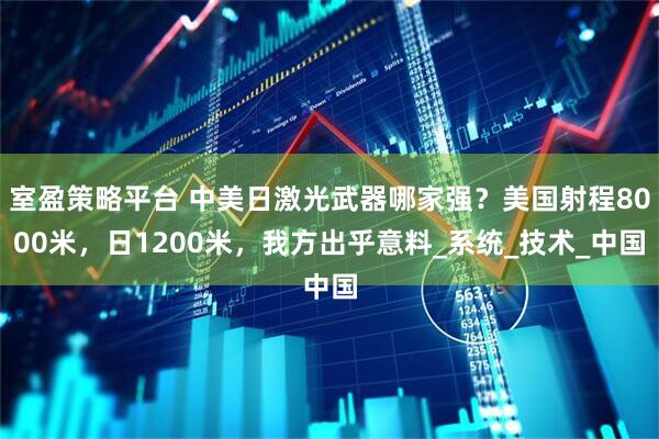 室盈策略平台 中美日激光武器哪家强？美国射程8000米，日1200米，我方出乎意料_系统_技术_中国