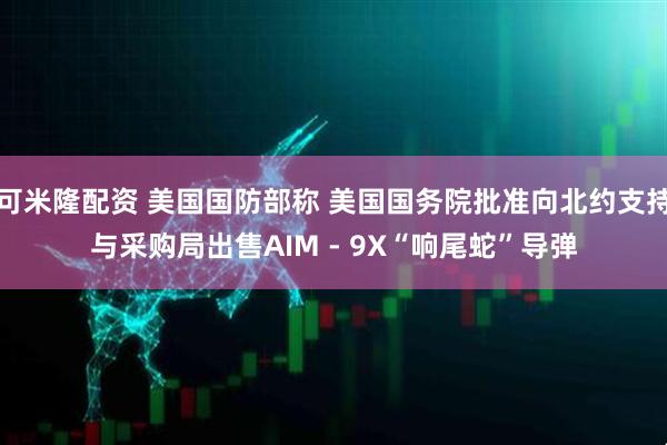 可米隆配资 美国国防部称 美国国务院批准向北约支持与采购局出售AIM - 9X“响尾蛇”导弹